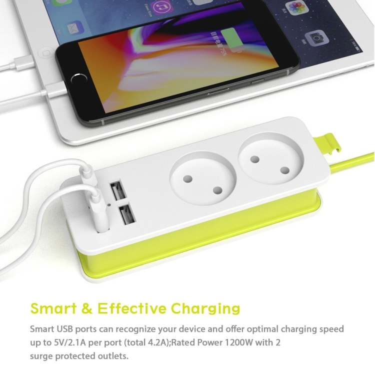 Power Strip 1/2 EU Plug 4 USB Port 1200W 250V 1.5m Cable Wall Portable Multiple Socket, EU Plug Outlets - Image 7