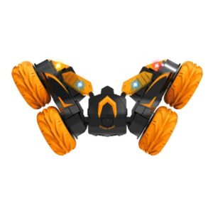 Double-Sided 360-Degree Lighting Stunt Car Climbing And Rolling Remote Control Off-Road Vehicle, Black Orange, Black Green