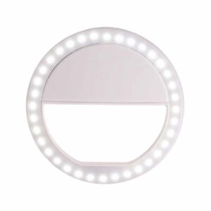 Ring-Shaped Mobile Phone Selfie Fill Light LED Flashlight For Live Photography, White, Black, Pink
