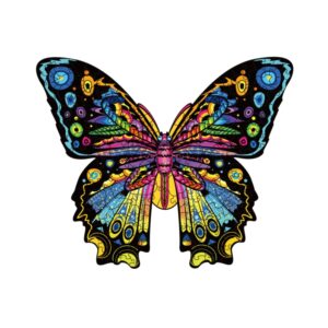 Butterfly Wooden Alien Puzzle Irregular Three-Dimensional Animal Puzzle, Size:, S, M, L