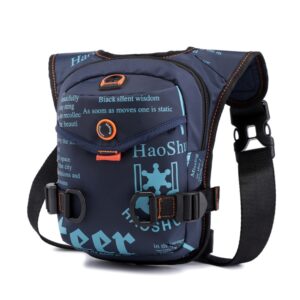 HaoShuai 5126 Outdoor Riding Leg Bag Multifunctional Sports Men Chest Bag Portable Waist Bag Messenger Bag, Navy Blue, Black, Army Green, Dark Green
