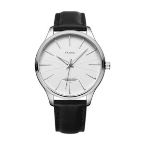 YAZOLE 512 Casual Quartz Men Watch, Silver Shell Black Tray Black Belt, Silver Shell White Tray Black Belt, Silver Shell Black Tray Brown Belt, Silver Shell White Tray Brown Belt, Black Shell Black Tray Black Belt, Black Shell Black Tray Brown Belt