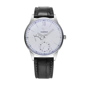 YAZOLE Men Business Quartz Watch, 314 Black Tray Black Belt, 314 Black Tray Brown Belt, 314 White Tray Black Belt, 314 White Tray Brown Belt, 311 Black Tray Black Belt, 311 Black Tray Brown Belt, 311 White Tray Black Belt, 311 White Tray Brown Belt...