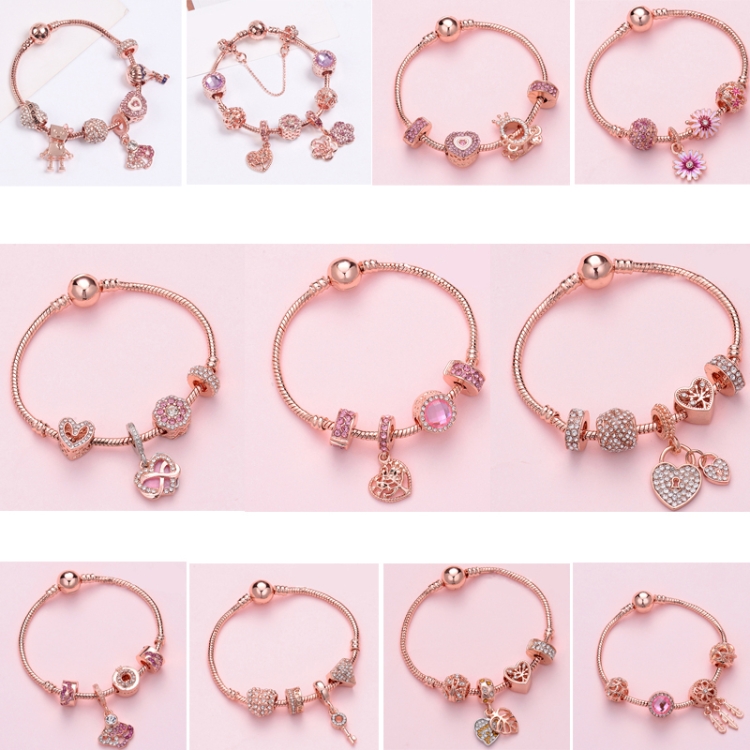 Women Rose Gold Beaded Bracelet, SL124 18cm, SL124 19cm, SL124 20cm, SL125 18cm, SL125 19cm, SL125 20cm, SL126 18cm, SL126 19cm, SL126 20cm, SL128 18cm, SL128 19cm, SL128 20cm, SL129 18cm, SL129 19cm, SL129 20cm, SL130 18cm, SL130 19cm, SL130 20cm... - Image 2