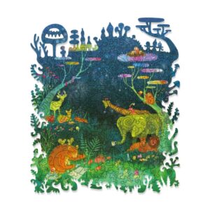 Irregular Wooden Puzzle Adult High Difficulty Creative Gift, Harmonious Island