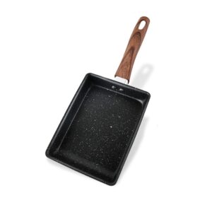 JBY-6658 Small Frying Pan Tamagoyaki Pan Maifanshi Non-Stick Frying Pan Square Omelette Pan,Size:, Small (Imitation Wood Grain Handle), Large(Imitation Wood Grain Handle), Small (Bakelite Handle)