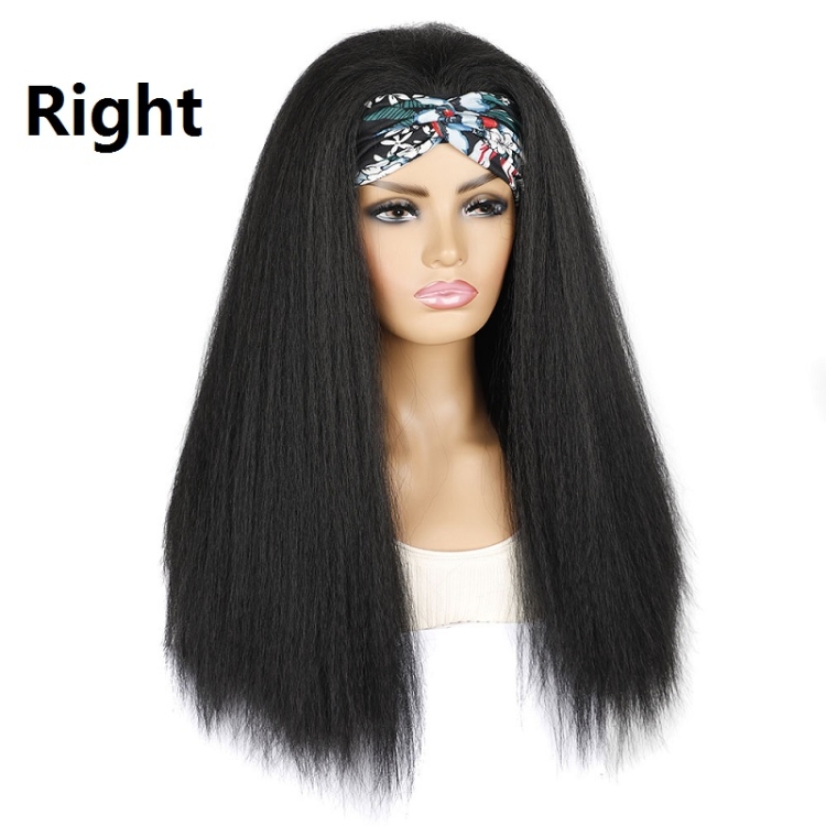 Turban Headband Corn Beard Long Hair Wig Headgear, True Color 1B #, Flowers 1B # E, Stars Stripes 1B # H, 1B # XJ, 1B # XC, 1B # XK, 1B # XG, 4 # XC, 4 # XG, 4 # XK, 4 # XJ, BUG # 0, BUG # H, BUG # XG, BUG # C, BUG # XC, 18C # O, 18C # H, 18C # E, 18C ... - Image 3