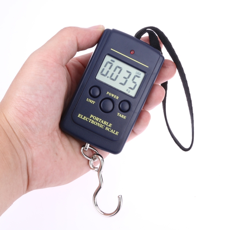 10g Mini Digital Fishing Scale Travel Weighting Steelyard Hanging Electronic Hook Scale Kitchen Weight Tool, Capacity:40kg, 40kg without Backlight, 40kg with Backlight - Image 2