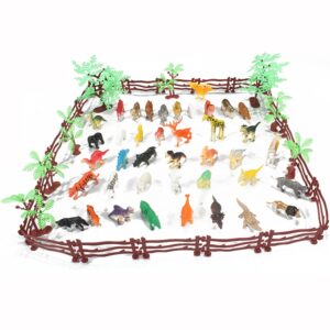 68 in 1 Simulation Mini Zoo Toy Set Solid Dinosaur Models Toy