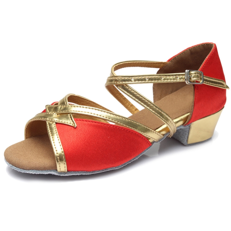 Tango Salsa Latin Low Heel Soft Bottom Dance Shoes for Girls & Women, 41, 39 - Image 3