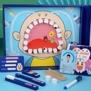 Children Educational Role Playing Simulation Wooden Dentist Suit, Dentist Suit