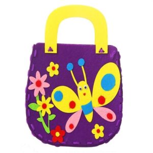 Non-woven Fabric DIY Cartoon Paste Hand Sewing Bag Fabric Bag, Butterfly, Flower, Bouquet, Mother and Daughter, Little Girl, Frog, Little Deer, Small Fish