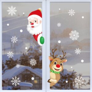 1set Christmas Window Grille Sticker Santa Claus Elk Glass Window Decoration, XC008, XC009, BQ027