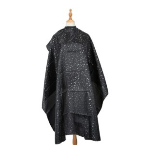 Fashion Shawl For Hair Salon With Hair Dye And Haircut, Black, White