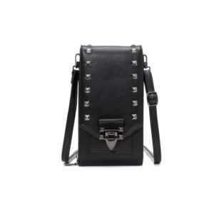 F835 Rivet Diamond Mobile Phone Bag Ladies Shoulder Diagonal Bag, Red, Blue, Black, Pink, Tea Brown