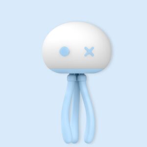 H10 Smart Silicone Sensor Night Light Jellyfish Shape Eye Protection Sleep Light, Spec:, 1200mAh