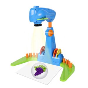 Children Multifunctional Projection Writing Drawing Board, without Watercolor Pen, Blue, Purple