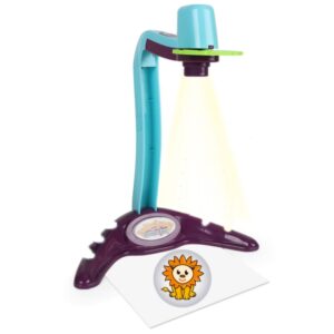 Children Multifunctional Writing Drawing Board Projection Lamp, without Watercolor Pen, Blue, Red