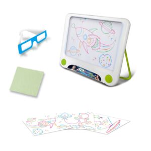 Multifunctional Luminous 3D Children Drawing Board, Without Watercolor Pen, Style:, 3D Space, 3D Dinosaur, 3D Ocean, Luminous Space, Luminous Ocean, Luminous Dinosaur