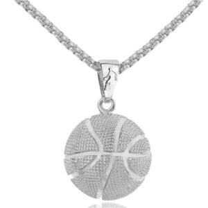 Three-Dimensional Sports Ball Pendant Necklace,Style: Women Rugby 18K Gold, Men Basketball White K, Men Basketball K Gold, Women Basketball White K, Women Basketball K Gold, Women Basketboard White, Women Basketball Gold, Men Football K White...