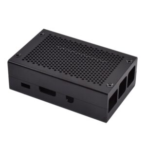 Aluminum Alloy Shell Grid Cooling Box For Raspberry Pi 3 Model B Pi 2/B +, Black, Black with Fan, Silver, Silver with Fan