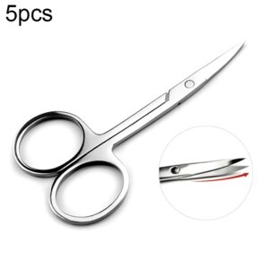 5 PCS Stainless Steel Elbow Eyebrow Trimming Scissors