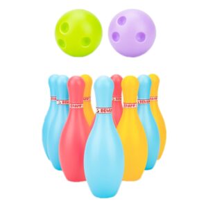 3 Sets Children Sports Recreation Plastic Bowling Toy Set, Size:, 12cm, 15cm, 18cm