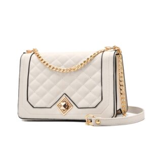 6382 One-shoulder Diagonal Rhombus Chain Bag, 6382 (White), 6382 (Khaki), 6382 (Light Grey), 6382 (Black), 6382 (Light Green), 6382 (Pink), 6382 (Dark Red)