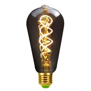 Electroplating Smoke Grey Warm Light LED Bulb Retro Lamp, ST64, G80, G95, T185, T300