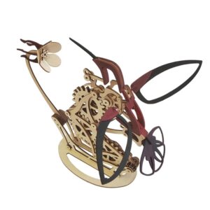 3D Wooden Mechanical Hummingbird Hand-Assembled Puzzle Model, Hummingbird