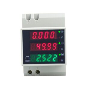 D52-2058 Wattmeter Din rail Volt Current Meter, AC80-300V Built-in CT, AC200-450V Built-in CT