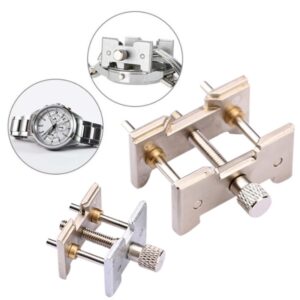 2 In 1  Watch Movement Holder Clip Base Metal Multi Function Vise Clamp, Random Color Delivery, 2 In 1 Watch Movement Holder