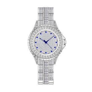 BS Bee Sister FA1686 Diamond Inlaid Ladies Watch Jewelry Chain Watch, Silver, Silver Golden, Gold