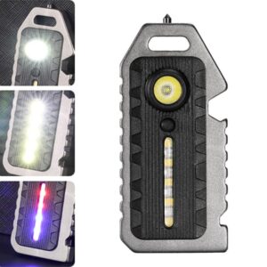 E-SMARTER W5136 Mini Keychain Strong Light Portable Flashlight, W5136 Tarnish, W5136 Black