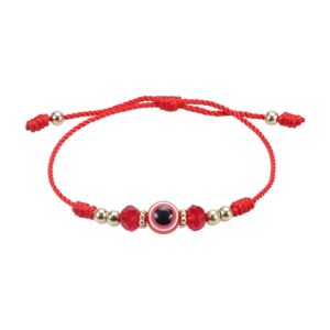 Devil Eye Adjustable Crystal Beaded Bracelet