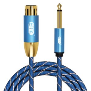 EMK KN603 2Pin 6.5mm Canon Line Balanced Audio Microphone Line,Cable Length:, 0.5m, 1m, 1.5m, 2m, 3m, 5m