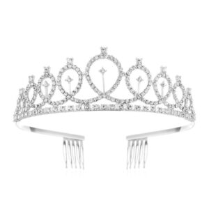 WM-02 Crystal Diamond Birthday Party Wedding Updo Crown, Color: Gold Queen Set1, Silver, Gold, Rose Gold, AB Diamond, Gold Queen, AB Silver Queen, Silver Queen, Rose Gold Queen, Golden Queen, Silver Girl, AB Gold Girl, Gold Girl, Rose Gold Girl...