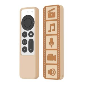 Silicone Remote Controller Waterproof Anti-Slip Protective Cover For Apple TV 4K 2021, (Brown), (Black), (Gray White), (Luminous Color)