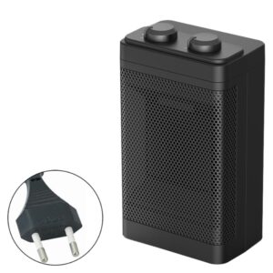 Office Household Mute Desktop Shaking Head Electric Heaters, Spec:, Knob (EU Plug), Screen (EU Plug), Knob (UK Plug), Screen (UK Plug)