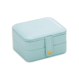 SH688-58 Square Double-Layer PU Earring Storage Jewelry Box, Double-Layer (Light Blue), Double-Layer (White), Double-Layer (Navy Blue), Double-Layer (Pink)