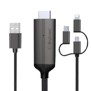 1080P HDTV Dongle Cable, Plug And Play HDMI With Screen Plug And Play, R10, LD32 8 Pin+Micro USB to HDMI, LD36 8 Pin to HDMI, LD36 8 Pin + Micro USB + Type-C / USB-C to HDMI