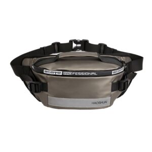 HAOSHUAI Outdoor Running Waist Bag With Reflecting Strip Chest Bag, 1100-6 Khaki, 1100-6 Dark Blue, 1100-6 Black), 1100-6 Gray, 1100-6 Army Green, 1206 Royal Blue Strip, 1206 Silver Gray Strip