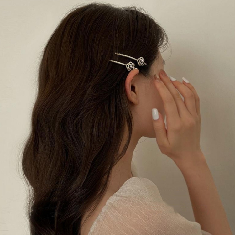 Rhinestone Fashion Hair Clips Women Bangs Headwear, Styles:, 181 Water Drop, 293 Mountain Camellia Flower, 012 Butterfly Silver, 360 Diamond, 360 Pearl, 256 Little Polly Pink, 256 Little Flower Yellow, 256 Little Flowers White, 256 Little Flower Purple... - Image 4