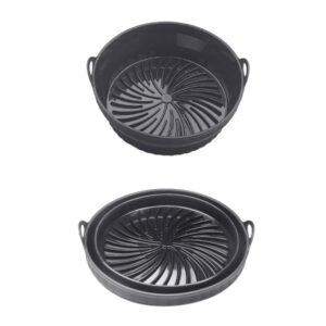 Air Fryer Grill Mat High Temperature Resistant Silicone Baking Tray, Specification: Round Inner Red, Round Black, Round Gray, Round Green, Round Pink, Round Blue, Round Orange, Square Black, Square Gray, Square Green, Square Pink, Square Blue...