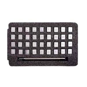 36 In 1 Leather English Print Punch Digital Seal Craft Leather Carving Tools, Size:, 3.5mm 36 In 1, 6.5mm 36 In 1