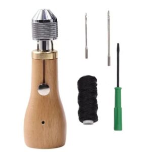 Leather Hand Seam Sewing Machine DIY Leather Carving Stitching Tool Device, A, B