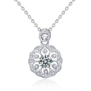XMA008 Cherry Necklace 925 Silver Mosan Diamond Collarbone Pendant, XMA008
