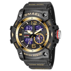 SMAEL 8007 Outdoor Sports Waterproof Dual Display Electronic Quartz Watch