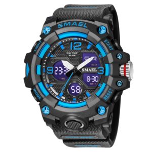 SMAEL 8008 Outdoor Sports Multifunctional Waterproof Luminous Men Watch, Red, Black, Orange, Fluorescent Green, Deep Blue, Grass Green, Black Gold, Rose Gold, Black Blue