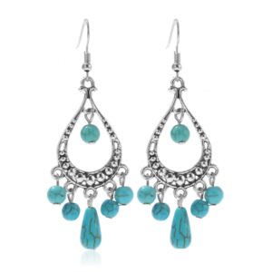 Turquoise Ethnic Style Earrings Temperament Simple Vintage Earrings, E1911-7, E1911-8, E1911-9, E1911-10, E1911-11, E1911-12, E1911-13, E1911-14, E1911-15, E2203-3, E2204-6, E2204-7